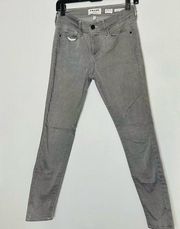 FRAME Women's Gray Denim Jeans Le Skinny de Jeanne Cuffed Skinny Jeans Size 27