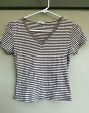 Olive Green Striped Tee