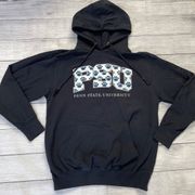 Navy PSU Women Sweatshirt Hoodie Size Medium Penn State University Embroidered