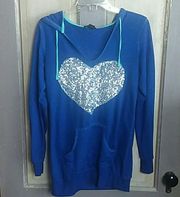 Miss Chievous Burnout hoodie with sequin heart