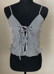 Hers & Mine Black/White Plaid Tank Top Size Small New without Tags