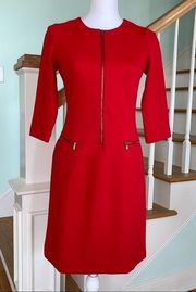 Tracy Negoshian Red Zipper Dress XS