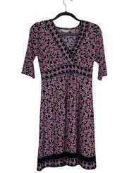 DIANE VON FURSTENBERG Faux Wrap Dress Size Medium