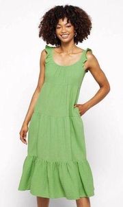 Marine Layer Flutter Sleeve Jade Sheen Dress Size Medium NWT