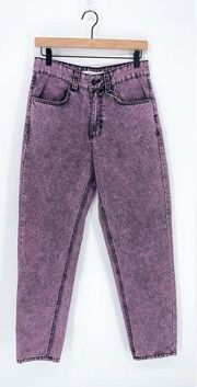 NWT Bershka Wide Purple Acid Wash Denim Jeans US 29