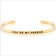 Mantraband Bracelet Adjustable Gold You’re My Person Inspirational Gift