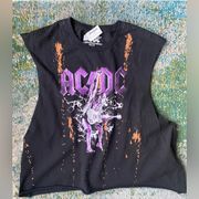 NWT AC/DC sleeveless tie dye band tank top, size XL