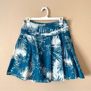 PROENZA SCHOULER FOR TARGET | Teal Tropical Print Flare Mini Skirt Sz S