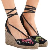 MARC JACOBS Nathalie Wedges Espadrilles Embellished Appliqued Patches EU 40 NIB