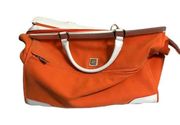 Diane Von Furstenberg Orange Doctor Duffle Travel Bag Very Large