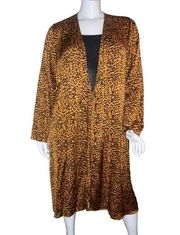 Nasty Gal leopard print tie front kimono