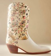 NEW MOMO NEW YORK Embroidered Leather Western Boots Sz 40
