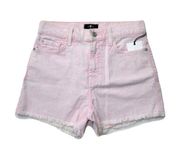 NWT 7 For All Mankind High Waist Short in Mineral Pink Fray Hem Shorts 26