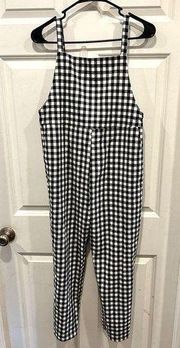 Mod Ref Gingham Overall Jumpsuit size Medium