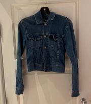 dark blue denim jean jacket