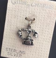 Sterling silver charm vintage phone