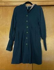 Matilda Jane You & Me Beatrice Willow Navy Hooded Jacket Size Medium