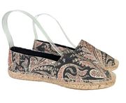 Isabel Marant Etoile Women's Paisley Print Slip On Espadrilles Shoes Size 38