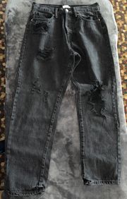 Black Distressed Jeans