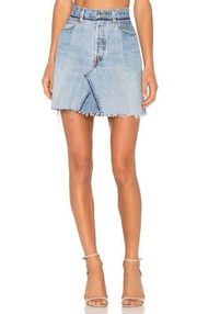 X Levi’s / Revolve High Rise Mini Skirt in Seamed Indigo Denim Size 24