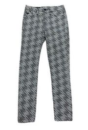 Armani Exchange black and white print super skinny pants size 25