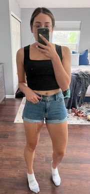 High Waisted Worn Once Jean Shorts