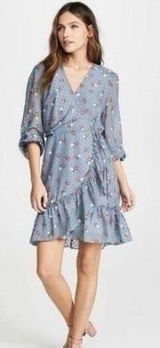 WAYF Dress Eloise Floral Wrap Mini Medium NWT