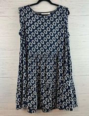 Maeve Lisanne Textured Dot Sleeveless Pocket Dress Size M