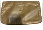 Vintage Anne Klein For Calderon
Taupe Leather Clutch Bag