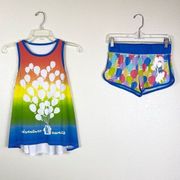 Disney Pixar Up Movie Rainbow Tank Top & Shorts Pajama Set