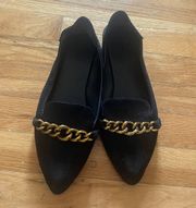 Suede Point Toe Flat