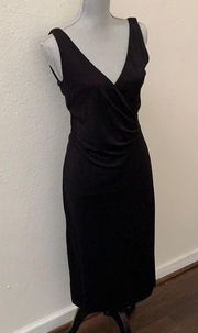 Lauren Ralph Lauren black dress LBD medium M Excellent Sleeveless RARE HTF