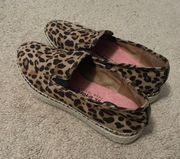 Dr Scholls Cheetah Print Festival Espadrilles Slip on Shoes