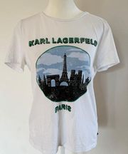 Karl Lagerfeld Paris Baby Graphic Tee Size S (y2k 90s fitted designer)