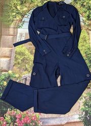 TED Baker london navy pocket detail jumpsuit size 3  (8-10)