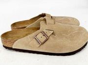 Birkenstock Boston Suede Leather Soft Footbed Clogs Size 42