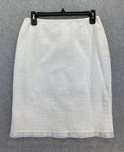 Carlisle Women's Solid White Skirt Textured Faux Layered 8 A Line 100% Cotton