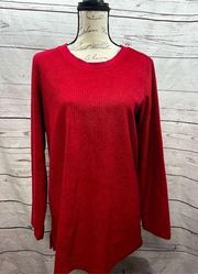 Denim & company medium red pullover sweatshirt (#1928)