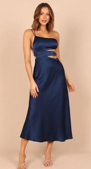 ONE SHOULDER CUT OUT MIDI DRESS