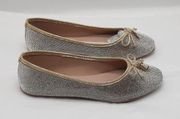 Juicy Couture Farrah Ballet Flats Shoes Women's Size 8 Gold Bling Slip On