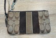 Monogrammed Coach Wristlet