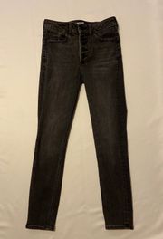 Black Stretch + Lift Ankle High-Rise Jeans