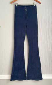 Pull On Corduroy Flare Stretch Pants Blue Size 4