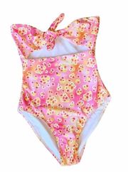 NWOT Onia Marie Floral Tie Front One Piece Swimsuit