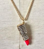 Betsey Johnson lipstick pendant necklace