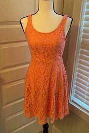 Iris || Peach lace dress