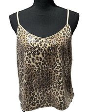 NWT Fate Sequin Animal Print Tank Blouse