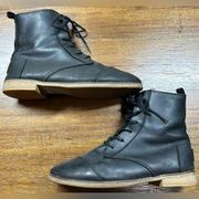 Size 8.5 Women’s Black Leather Tie Up Boots