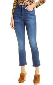 NWT VERONICA BEARD Carly High Waist Kick Flare Jeans 23 Bright Blue