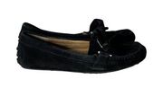 Lauren Ralph Lauren Shoes Womens 6B Black Bayleigh Bow Driving Moccasin Flats